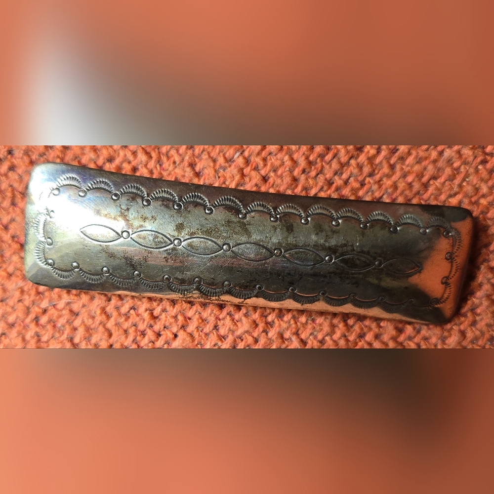 Sterling Silver Signed Hair Clip